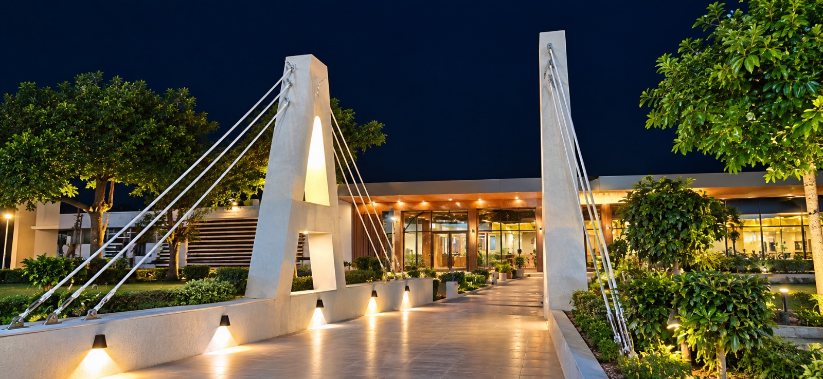 Illuminated Bridge Entry